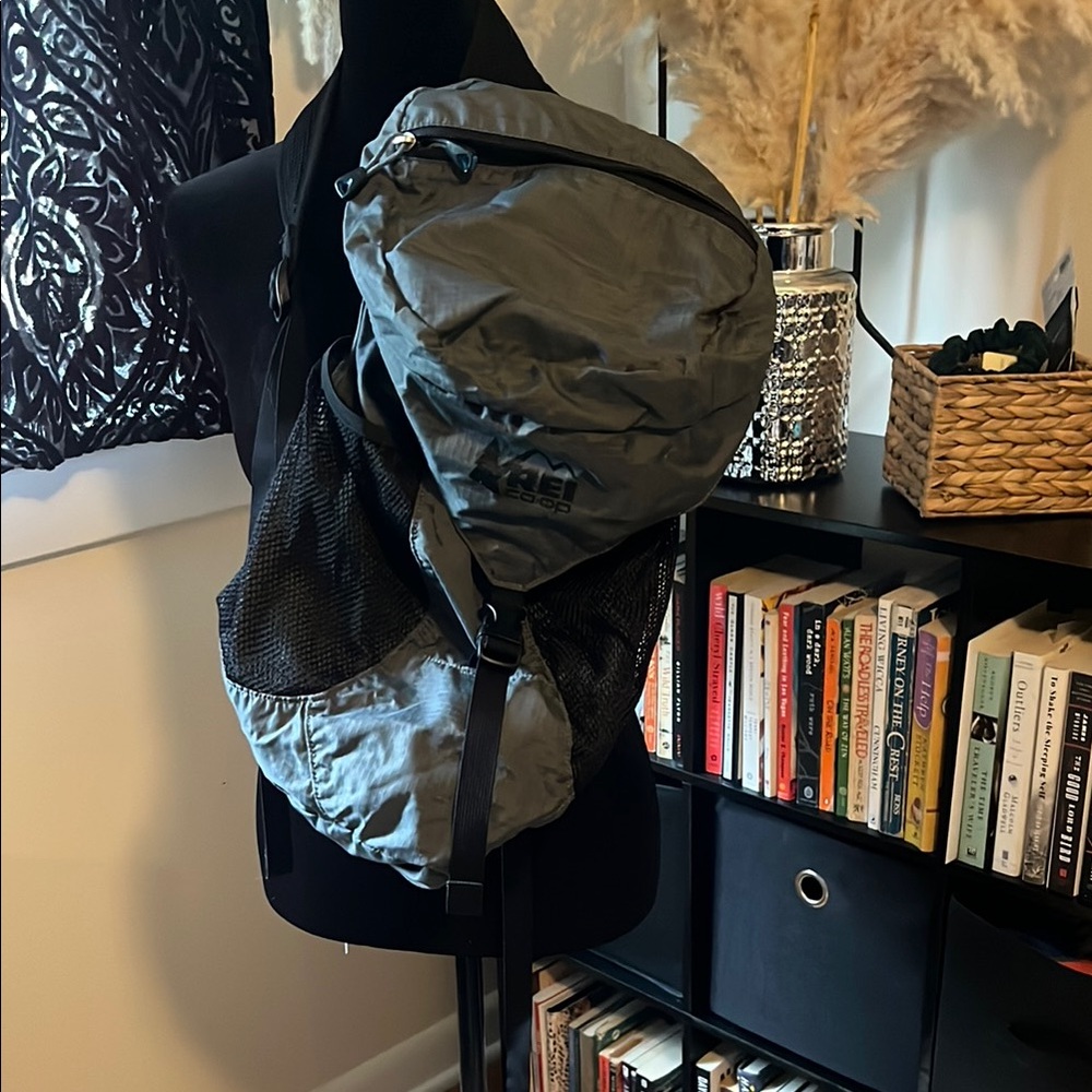 REI Gray and Black Backpack Water-Resistant Design